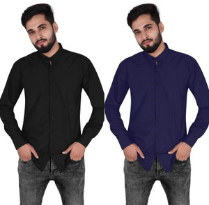 NuJi Men Solid Casual Multicolor Shirt
