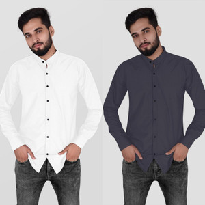 MBF66 Men Solid Casual Multicolor Shirt