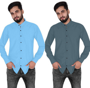 NuJi Men Solid Casual Multicolor Shirt