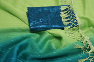 Varni Creation Woven Bollywood Chiffon Saree