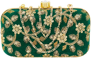 RAPID COSTORE Casual, Formal, Party, Sports Green  Clutch