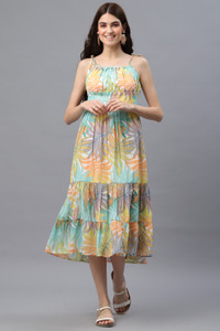 PRETTY LOVING THING Women A-line Multicolor Below Knee Dress