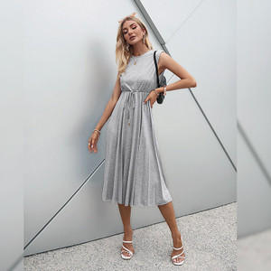 Urbanic Women Fit and Flare Grey Above Knee/Mid Thigh Length Dress