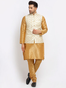 kraft india Men Kurta Churidar Ethnic Jacket Set