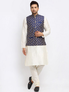 kraft india Men Kurta Churidar Ethnic Jacket Set