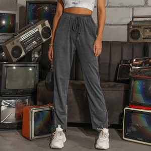 Urbanic Solid Women Grey Track Pants