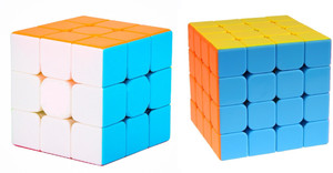D ETERNAL Speed Cube Combo Set of 3x3 and 4x4 Bundle Magic Brainstorming Puzzle Game Toy