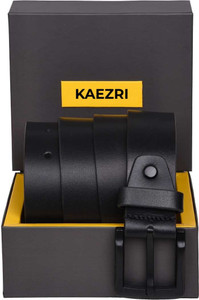 KAEZRI Men Evening, Party, Formal, Casual Black Genuine Leather Belt