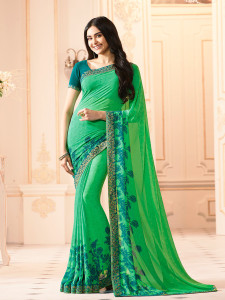 V And V Shop Printed Daily Wear Georgette Saree