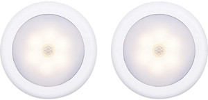 Bluejack Motion Sensor Light, Motion-Sensing Battery Powered LED Stick-Anywhere Nightlight,Wall Light for Entrance,Hallway,Basement,Garage,Bathroom,Cabinet,Closet (2pcs, Warm Light) Motion Sensor Light