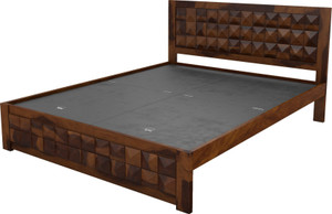 Induscraft Antilia Solid Wood Queen Bed, 208.28 cm x 158.75 cm (6.83 ft x 5.21 ft)