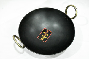 Sonanshi Iron/Lokhand Black Kadhai for Cooking Kadhai 26.24 cm diameter 1.7 L capacity