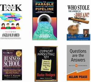 Six Book Combo Of Talk The Talk, The Parable Of The Pipeline, Who Stole The American Dream, Buisness School, Copycat Marketing 101, Questions Are The Answers (Paperback, Angelo M.D'Amico, Burke Hedges, Robert T. Kiyosaki, Allan Pease)