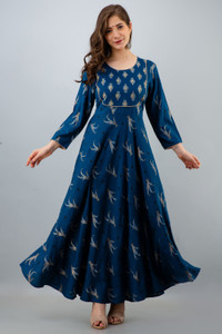 Nayrah Women Floral Print Anarkali Kurta