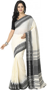 Mystory Striped Handloom Pure Cotton Saree