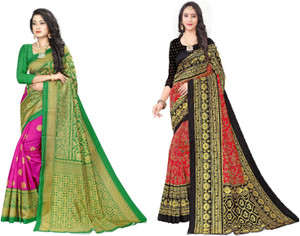 Kanooda Prints Printed Mysore Art Silk Saree