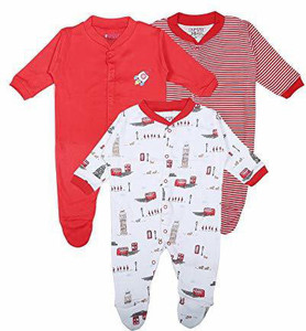 tiniberry Romper For Baby Boys & Baby Girls Printed Cotton Blend