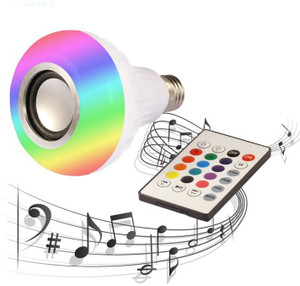 Webilla LED Wireless Light Bulb Speaker, RGB Smart Music Bulb, E27 Base Color Changing with Remote Control for Party Compatible with All Bluetooth Devices Smart Bulb