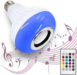 Webilla LED Wireless Light Bulb Speaker, RGB Smart Music Bulb, E27 Base Color Changing with Remote Control for Party Compatible with All Bluetooth Devices Smart Bulb