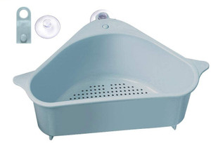 Maxigo Kitchen Triangular Sink Strainer Basket Multipurpose Corner Rack Drain Shelf Collapsible Strainer