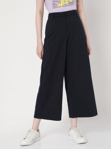 VERO MODA Flared Women Black Trousers