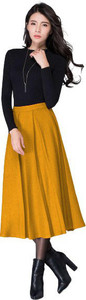 herija Women Two Piece Dress Yellow Midi/Calf Length Dress