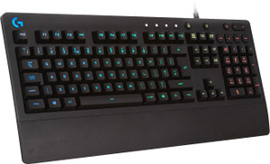 Logitech G213 / Lightsync RGB, Spill-resistant, Palm-rest, Customizable Keys Wired USB Standard Gaming Keyboard Compatible with Desktop, Laptop, Mac multimedia_keys,G213 / Lightsync RGB, Spill-resistant, Palm-rest, Customizable Keys