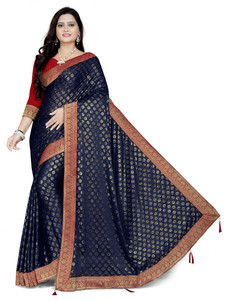 RADHEYUB Floral Print, Embellished Bollywood Lycra Blend Saree