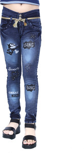 Kundan Slim Girls Dark Blue Jeans