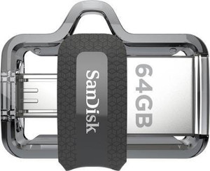 SanDisk SDDD3-064G 64 OTG Drive Compatible with Laptop, Desktop Computer, Mobile USB 3.0 Plastic Case