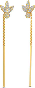 Joyalukkas Floral Threader Yellow Gold 22kt Dangle Earring