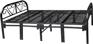 Sahni Portable Furniture metal folding Bed for sleeping (6ft by 3ft) Metal Single Bed