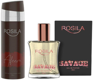 Rosila Afeem Perfume Deodorant Body Spray 200ml(Toxic Free Deo) With Savage Perfume 30ml (Eau De Parfum) Luxury Scent Long Lasting Fragrance | Ideal Gift for Men & Women