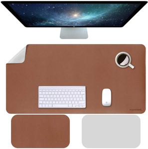 Dhruv Mart Leather Desk Pad Protector,Mouse Pad,Office Desk Mat, Non-Slip PU Leather Desk Blotter,Laptop Desk Pad,Waterproof Desk Writing Pad for Office and Home 80 X 40 CM Non Slip Base Mousepad
