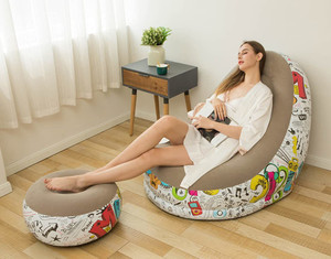 MS MODSTYLE Air Chair Footstool A 82004 Vinyl 1 Seater Inflatable Sofa