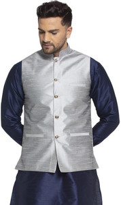kaifoo Sleeveless Solid Men Jacket