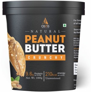 AS-IT-IS Nutrition Peanut Butter Crunchy (Natural & Unsweetened) 1 kg