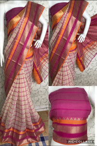 keshvi fashion Woven Kota Doria Cotton Blend Saree