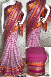 keshvi fashion Woven Kota Doria Cotton Blend Saree