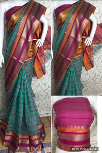 keshvi fashion Woven Kota Doria Cotton Blend Saree