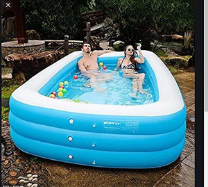 PISCINA l Inflatable Bath Tubs for Kids & Adults Spa 10 Feet Inflatable Swimming Pool