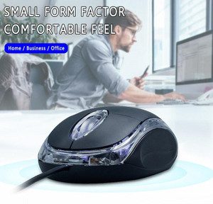 ZURU BUNCH Black USB 3D Wired Optical Light Scroll Wheel Mice Mouse for PC Laptop Computer Wired Ambidextrous Optical  Gaming Mouse