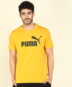 Tシャツ・カットソー Ten-C Garment Dyed Cotton Jersey Pocket Man to Man Yellow 2 PUMA Printed Men Round Neck Yellow T-Shirt - Buy PUMA