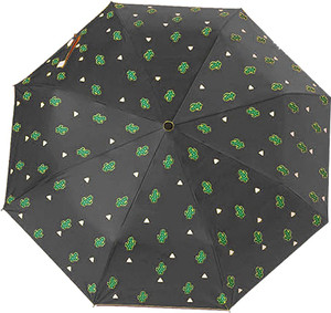HOUSE OF QUIRK Ultra Light and Small Mini Umbrella with Carrying Pouch - Black Cactus Umbrella