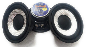 In-Foxe CarSubwoofer-Double silver sparkle 6"inch Sparkle silver woofer audio speaker Subwoofer
