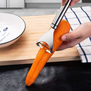 bhavyta Slicer Peeler Thresher Tool Potato Slicer Stainless Steel and Cutter Kitchen Utensils Gadgets Kernel Cutter Y Shaped Peeler