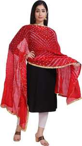 pk hub Art Silk Self Design, Embroidered Women Dupatta