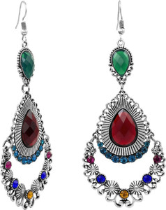 NAKABH Fashion Jewellery Traditional Multicolor Oxidised Antique Fancy Party Office Wear Daily Use Wedding Bridal Latest Ethnic Afgani Style Copper Drops & Danglers