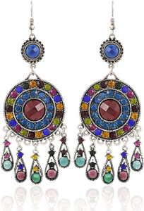NAKABH Fashion Jewellery Traditional Multicolor Oxidised Antique Fancy Party Office Wear Daily Use Wedding Bridal Latest Ethnic Afgani Style Copper Drops & Danglers