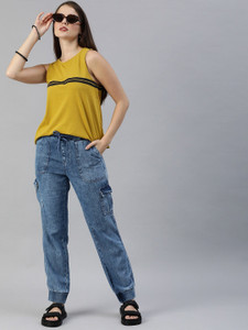 Roadster Casual Striped Women Yellow Top